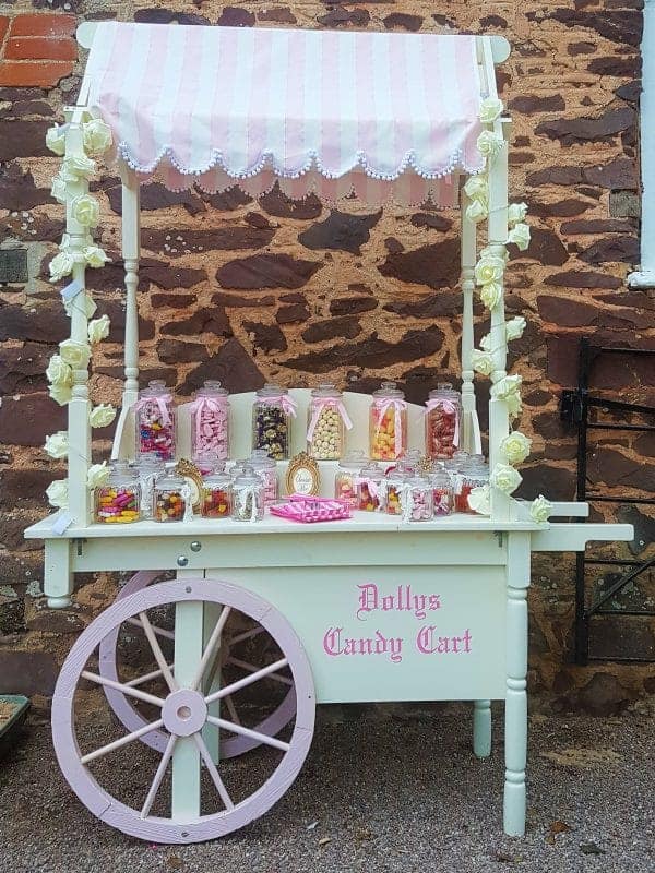 Full side pic of dollys candy cart
