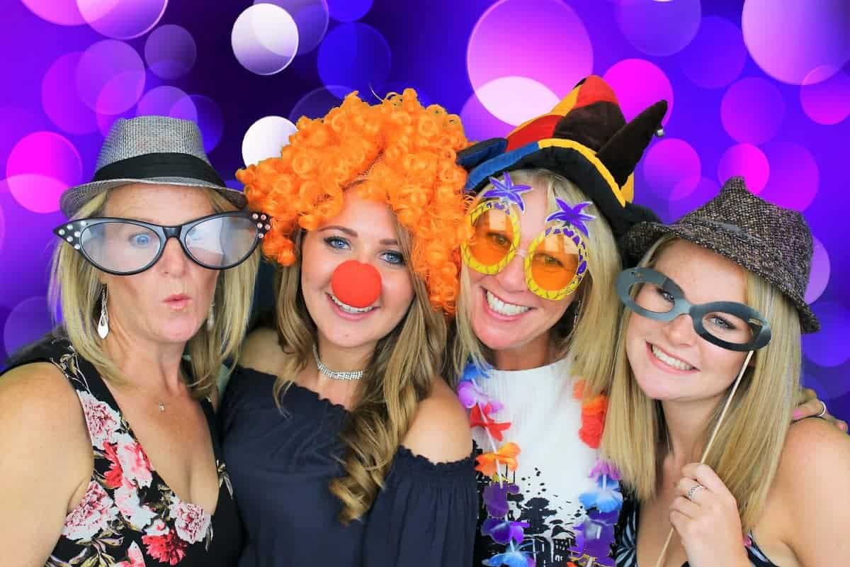 Guests enjoying the party photo booth