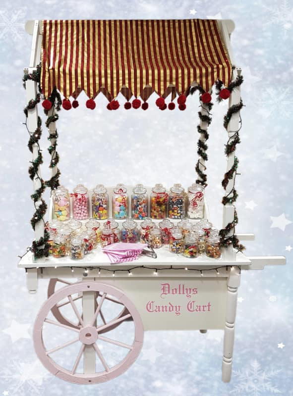 Image 06 Christmas Candy Cart SNOWFLAKE BACKGROUND